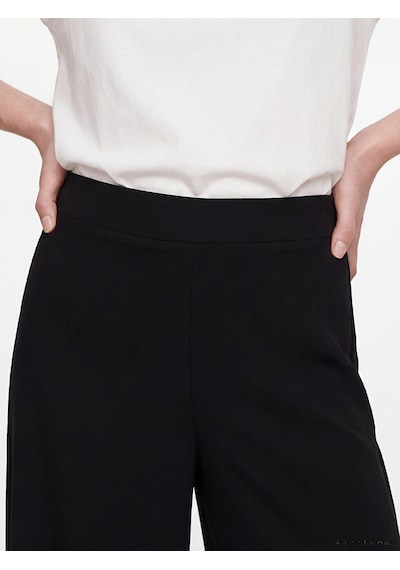 Lcw Comfort Siyah Yüksek Bel Geniş Paça Krep Kadın Pantolon