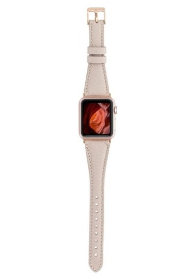 Bouletta Watch Uyumlu Deri Kordon 38-40-41Mm Slim Erc3 Bej