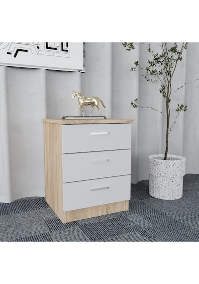 Plus 4'lü Ofis Takımı  Model 7 Meşe Beyaz