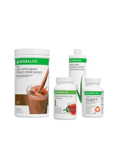 Herbalife Başlangıç Seti-7 Çikolatalı Shake 100g Klasik Çay Aleo Içecek Thermo Tablet