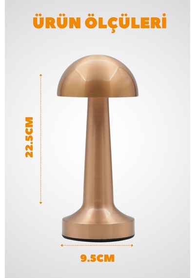 Hangast Hl-009b Dekoratif Metal Bakır Mantar Masa Lamba 5v 3renk