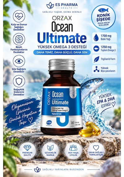 Ultımate Omega 3 + D3 & K2 Günlük Destek Paketi