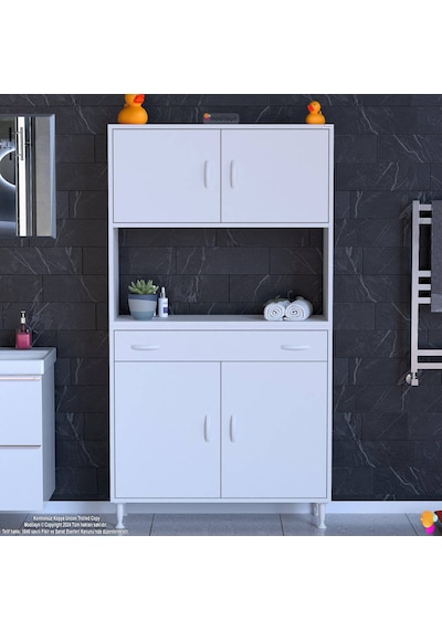 Eliusta Nordi 4 Kapak 2 Raflı Beyaz Dolap 100x173x32,5 Cm Çekmeceli Çok Amaçlı Banyo/mutfak Dolabı Beyaz Eliusta Nordi 4 Kapak 2 Raflı Beyaz Dolap 100x173x32,5 Cm Çekmeceli Çok Amaçlı Banyo/mutfak Dolabı Beyaz