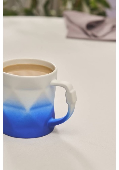 Karaca Soft Touch Geo Kupa 450 Ml Mavi