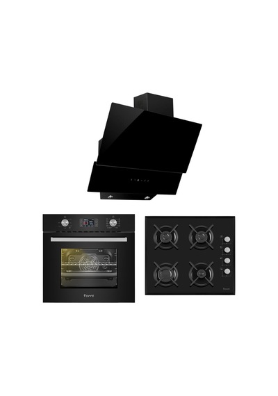 Ferre 10002 - S 1140 CE - S FMM 600 Siyah Ankastre Set