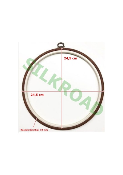 Nurge No:5 Yuvarlak Plastik Pano Kasnağı - 24.5cm - 10mm NO:230-5