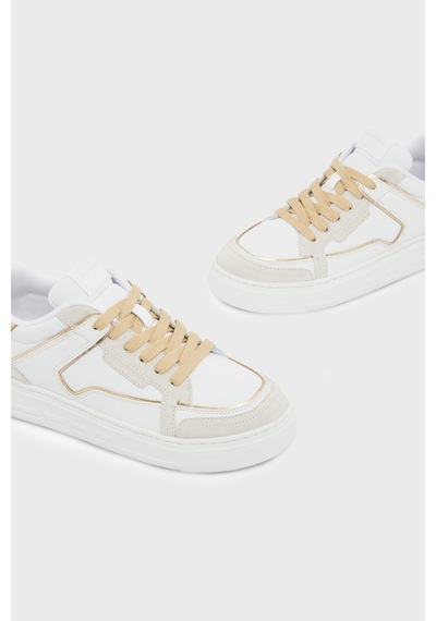 Emporio Armani Bayan Ayakkabı Ew003081 Af25727 Mz773 Beyaz-gold Beyaz-gold