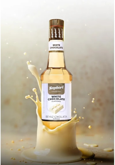 Saphori Beyaz Çikolata Aromalı Kokteyl Şurubu Beyaz Çikolata Şurubu 700 Ml