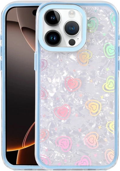 Apple  Uyumlu  iPhone 15 Pro Max Lumi Desenli Kapak Mavi