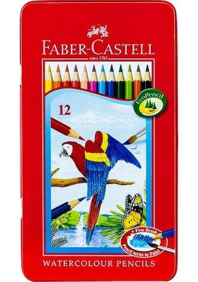 Faber-castell Metal Kutu Aquarell Boya Kalemi 12 Renk