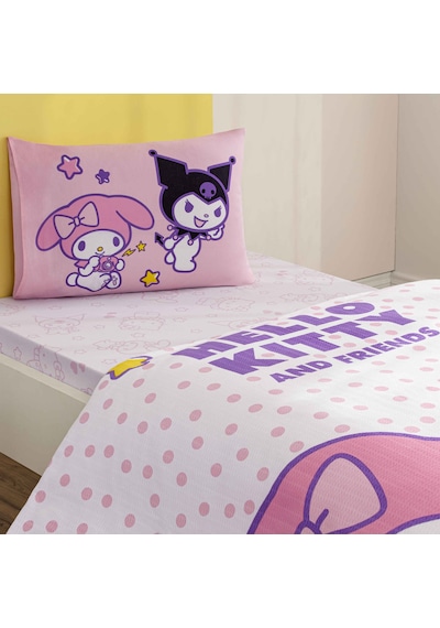 Taç Lisanslı Hello Kitty&friends Pamuk Tek Kişilik Pike Takımı 000000001000051396 Çok Renkli