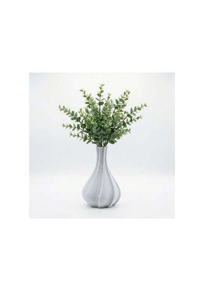 Modern Spiral Tasarım Beyaz Mermer Dokulu Dekoratif Mini Vazo 18 Cm - İskandinav Tarzı 3d Saksı Mermer