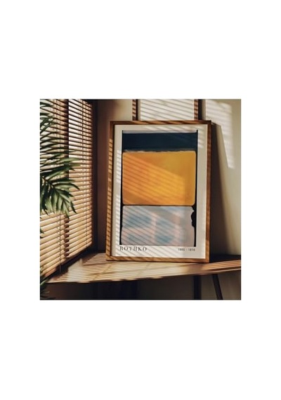 Rothko Çerçevesiz Poster, Modern Dekoratif Çerçevesiz Poster, Tablo, Rothko-4, 21 X 30