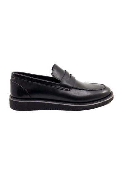Castle Black 31277-1 Siyah Deri Günlük Erkek Casual Ayakkabı Siyah