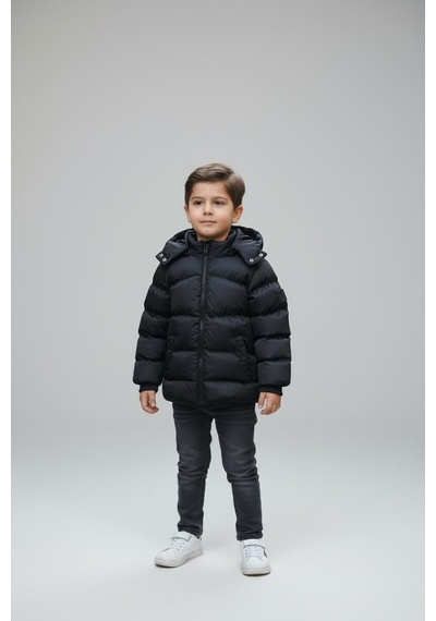 Benitto Kids Erkek Bebek Şişme Mont 51374 Siyah