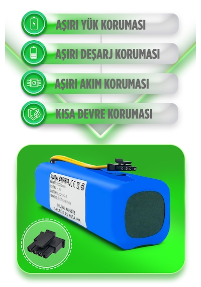 Arçelik Robo Rs 9034 Hm Uyumlu Batarya 5200mah