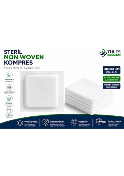 Tules Steril Non Woven Kompres 30 80 Cm 150 Adet