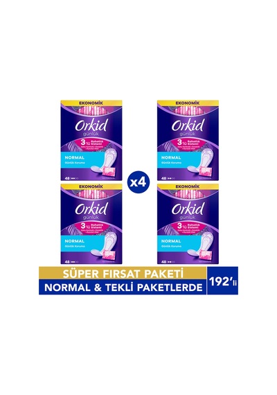 Günlük Normal 48 Li 4 Paket Toplam 192 Adet