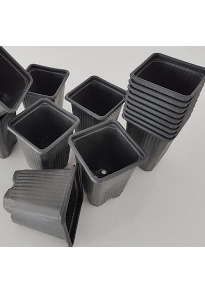 Fide Saksısı 50 Adet - Kare 9x9 Cm Thermoform Saksı