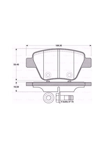 Vw Jetta Iv 1.6 2010-2017 Bosch Arka Fren Balatası