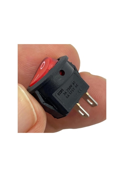 Ic-134e Kırmızı Yuvarlak Anahtar Işıksız On-off 2p