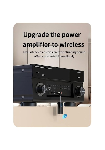 M30 Kablosuz Ses Adaptörü Bluetooth 5.4, Aux 3.5mm, 2 Si 1 Arada Transmitter, Araç & Ev Hoparlör Uyumlu