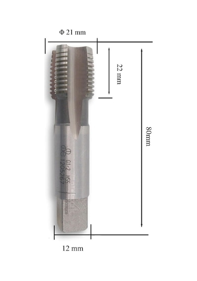 Mte G 1/2 X 14 Diş El Kılavuzu Takımı 2 Li Hss Dın 5157