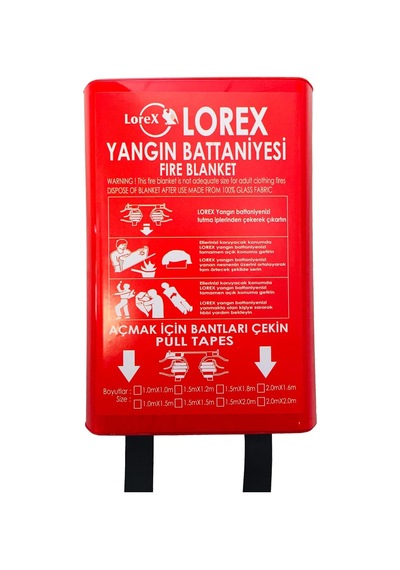 Lr-fb1010b Kutulu Yangın Söndürme Battaniyesi 100cm X 100cm