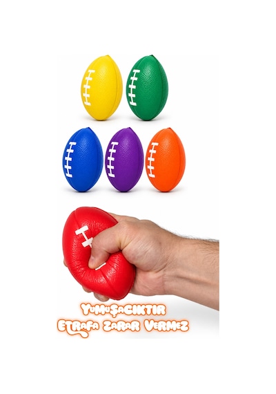 Zıplayan Stres Topu Rugby Amerikan Futbolu Topu Bahçe Oyuncağı Stres Topu 3421