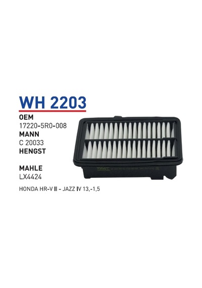 WUNDER WH2203 HAVA FİLTRESİ - HONDA HR-V II - JAZZ IV 13,-1,5