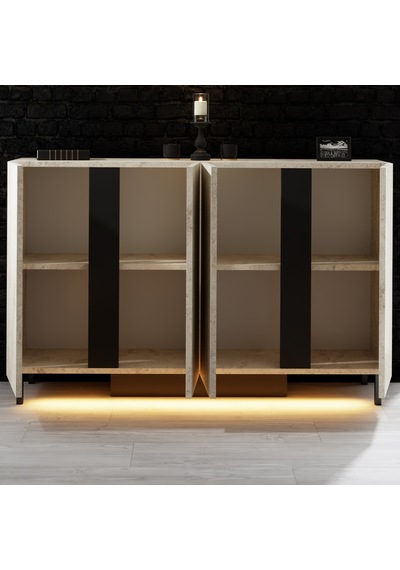 Paris Siyah Demir Ayaklı Rgb Led Işık Sistemli Traverten Konsol Traverten - Siyah Paris Siyah Demir Ayaklı Rgb Led Işık Sistemli Traverten Konsol Traverten - Siyah