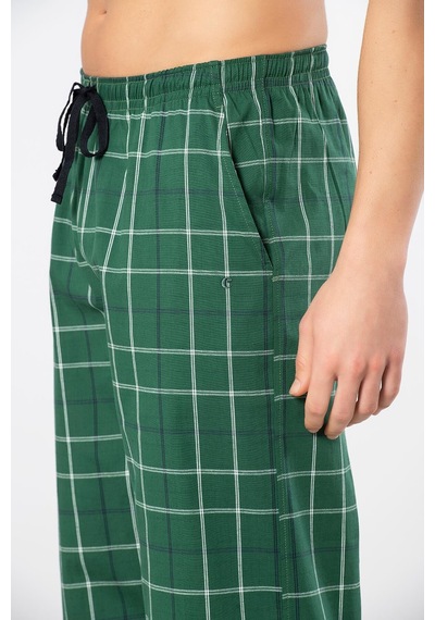 Cacharel Erkek Dokuma Pijama Tek Alt 2240/yeşil 1 Yeşil