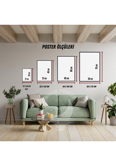 3'lü Soyut Çiçek Poster Seti, Modern Bohem Duvar Dekoratif Poster Set