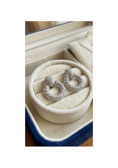 Taşlı Sallantılı Kadın Küpe Gümüş - 930045133 Gümüş