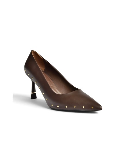 Fox Shoes Z308400409 Kahverengi İnce Topuklu Pimli Kadın Ayakkabı