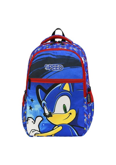 Yeni Sezon Speed Desenli 2li Ortopedik Erkek Çocuk Okul Çantası Seti Okul Çantası+beslenmeçantası MAvi