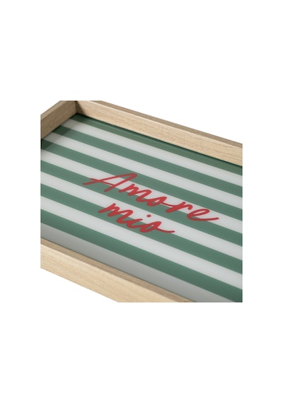 Mudo Home Amore Mıo Dekoratif Tepsi 31x42 Cm Yeşil