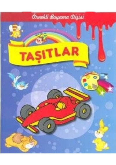 Taşıtlar Örnekli Boyama- Parıltı Yayınları