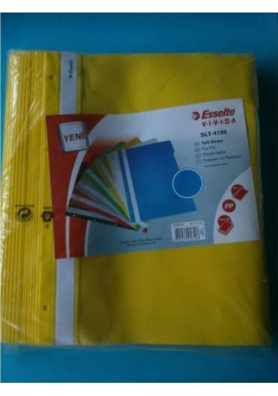 Plastik Telli Dosya Sarı 50 Li 1 Pk Esselte