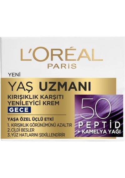 L'Oreal Paris  50+   Yenileyici Gece Kremi 50 ML