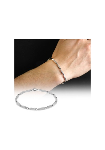 Tesbihane Silver Renk 317L Çelik Singapur Bileklik