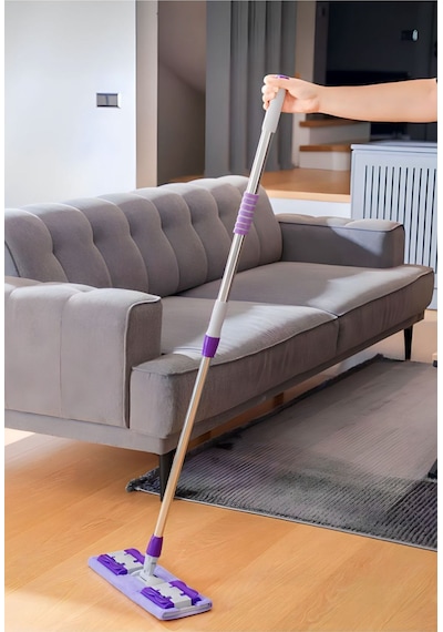 Teleskobik Mikrofiber Istediğin Bezi Tak Yer Duvar Cam Silme Mop Mandallı Kıskaçlı 1 Adet