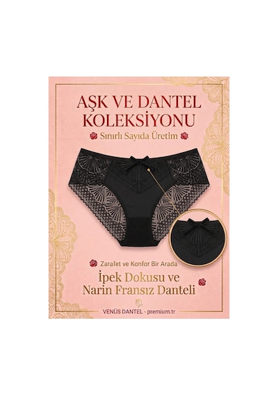 Yeşil İç Giyim Lazer Kesim Mikrodantel 2'li Set Siyah - 928388035 Siyah
