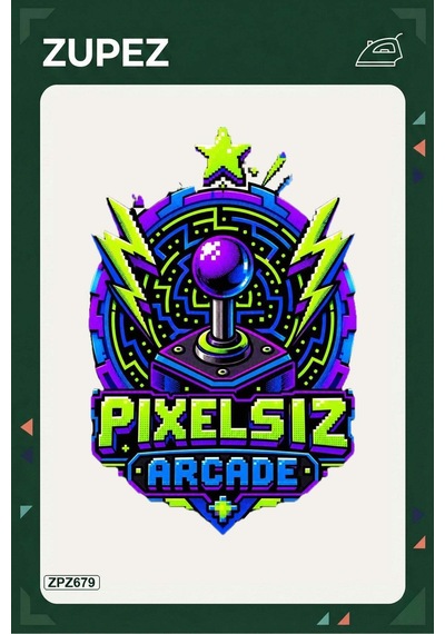 Zpz679 Pixelsiz Arcade Emblemi Ütüyle Uygulanabilir Transfer Baskı - 911529812