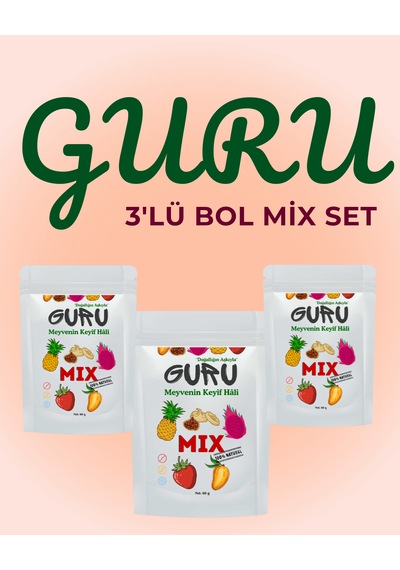 Guru Bol Mix Meyve Kurusu 3'lü