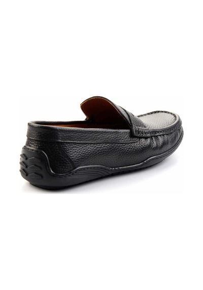 Bambi Siyah Leather Erkek Loafer Ayakkabı E01396070140 Siyah