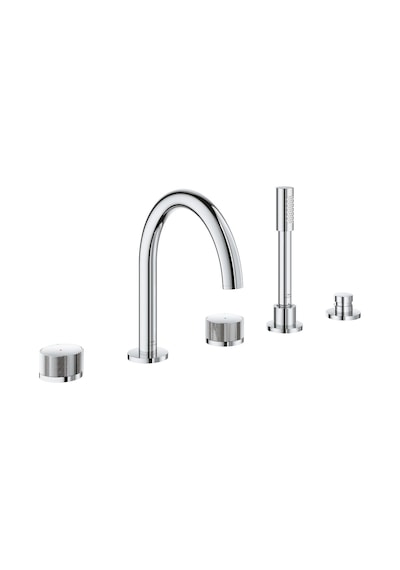 Grohe Atrio Private Collection 5 Delikli Ankastre Küvet Bataryası 25226000 Gümüş