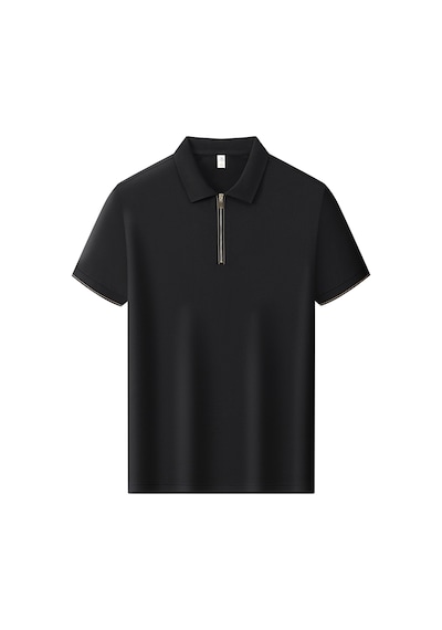 New Performance.arw98306.serintutan-antibakteriyel-yüksek Kalite.fermuarlı Polo T.shirt Siyah