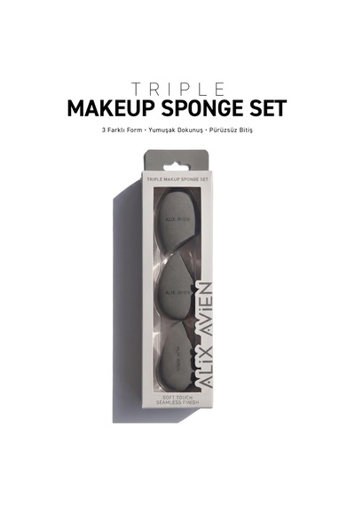 3'lü Makyaj Süngeri Seti - Yumuşak Dokunuş - Triple Makeup Sponge Set