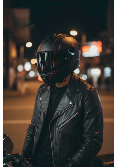 Gıvı 50.x Arachno Mat / 1 Renkli 1 Şeffaf Vizörlü Motosiklet Kask Siyah Vizör + Şeffaf